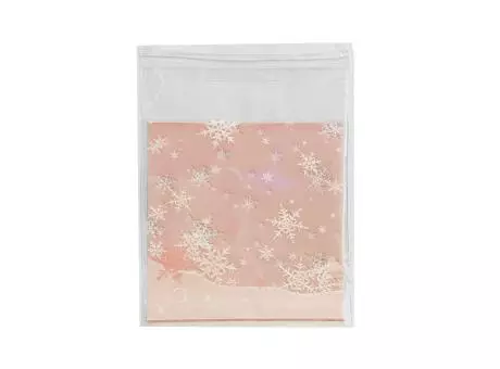Imagen miniatura de BOLSITA NAVIDEÑA CRISTAL NIEVE 50P (10X10X3) ROSADO