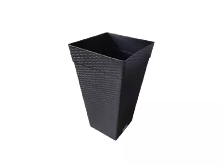 PLANTERA RATTAN PEQUEÑO NEGRO PLASNEW