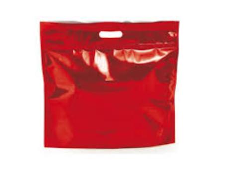 BOLSA METAL 46X43+5 LISO ROJO SANF C/ ZIP