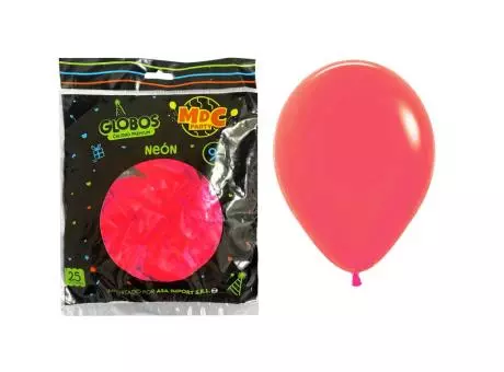 GLOBOS MDC NEON ROJO 9\\" A1150 X25