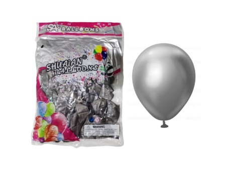 GLOBOS CROMADOS PLATA 12\\" A1153 X50