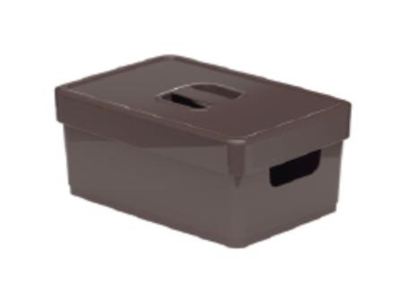 CAJA ORG. CON TAPA 3,8 LITROS MARRÓN R. 502.012.006 NITRON