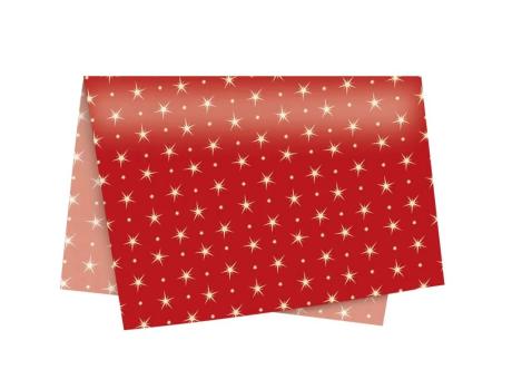 PAPEL SEDA NAVIDAD LOUVRE ROJO CON DORADO 49X69 C50