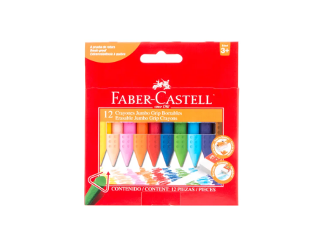 CRAYOLA FABER GRIP JUMBO 12 COLORES