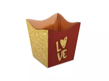 Imagen miniatura de CACHEPOT PQ POTE 11 12 DECOR GOLDEN LOVE