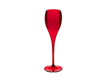 TAZA DE CHAMPAN BRUT 120ML ROJO TRANSP