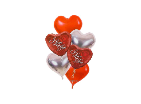 SET GLOBO PLAST.CORAZON 18\\" A1047 X6