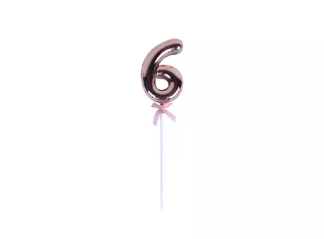 TOPPER NUMERO 6 ROSE GOLD CM02225 X1 300CX