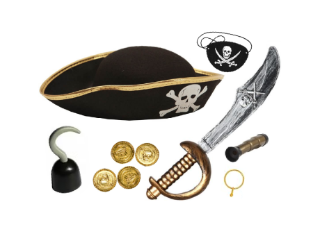 KIT PIRATA C/ ACCES SOMBRERO A1688 X7