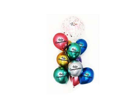 SET GLOBO CROMA FELIZ CUMPLE CM02306 X12