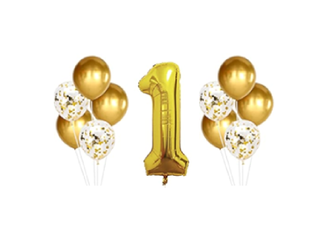 SET GLOBOS 1 AÑO ORO CM01981 X13