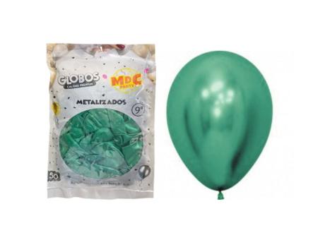 GLOBOS MDC METAL VERDE O. 9\\" CM03623 X50