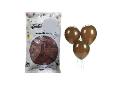 GLOBOS MDC METAL MARRON 9\\" CM03623 X50