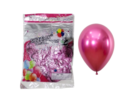 GLOBOS CROMADOS FUCSIA 12\\" A1153 X50