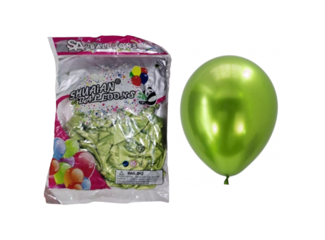 GLOBOS CROMADOS VERDE M. 12\\" A1153 X50