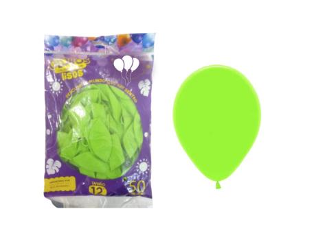 GLOBOS MDC VERDE CLARO 12\\" CM02459 X50