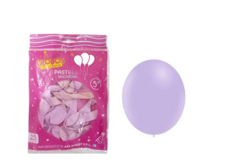 GLOBOS MDC PASTEL LILA CL. 5\\" A1149 X25