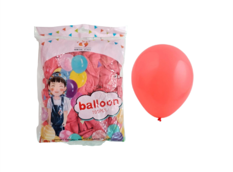 GLOBOS PASTEL ROJO 10\\" A1372 X100