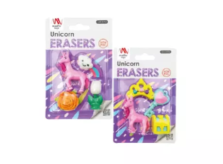 BORRADOR UNICORNIO FLOR 4P
