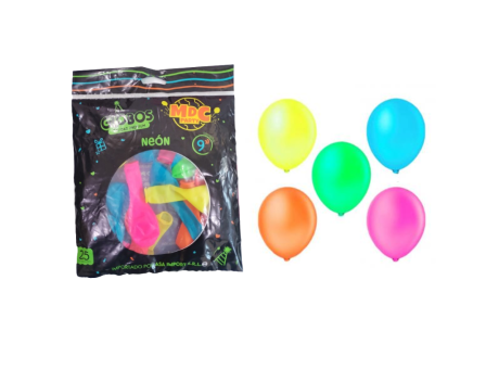 GLOBOS MDC NEON SURTIDO  9\\" A1150 X25