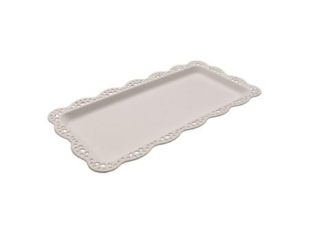 BANDEJA PLASTICA RECTANGULO (30X15) BLANCO