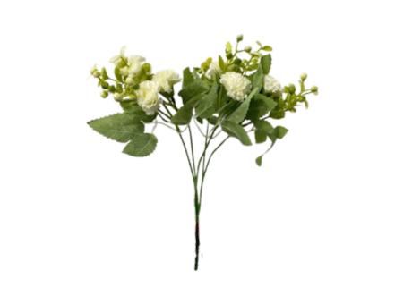 FLOR ARTIFICIAL CLAVEL (30CM) BLANCO 2