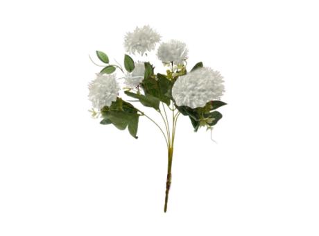 FLOR ARTIFICIAL CRISANTEMOS (39CM) BLANCO