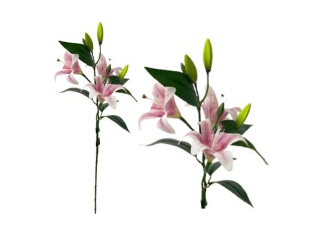 FLOR ARTIFICIAL LIRIO (75CM) ROSADO 3