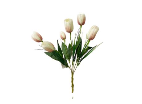 FLOR ARTIFICIAL TULIPAN (37CM) BLANCO/ROSADO