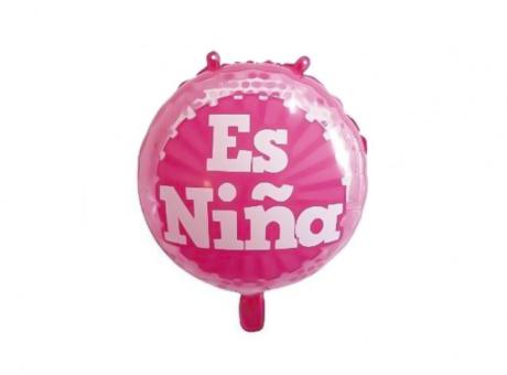 GLOBO \"ES NIÑA\" (45CM) ROSADO