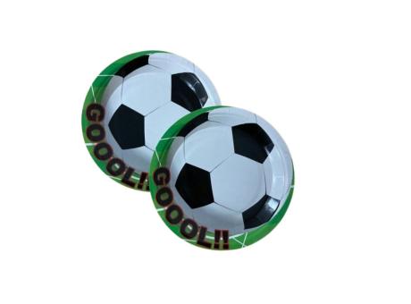 PLATOS PAPEL CIRCULAR FUTBOL 10P (18CM) VERDE