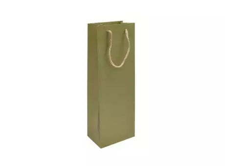 BOLSA DE PAPEL PARA BOTELLA DE VINO (36X12.5X8.5) DORADO