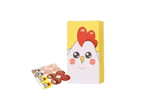 BOLSA PAPEL GALLINA 12P (24X13X8CM) CON CALCOMANIA