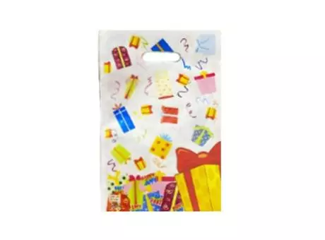 BOLSA PLASTICO \"HAPPY PARTY\" 10P (17X25) BLANCO