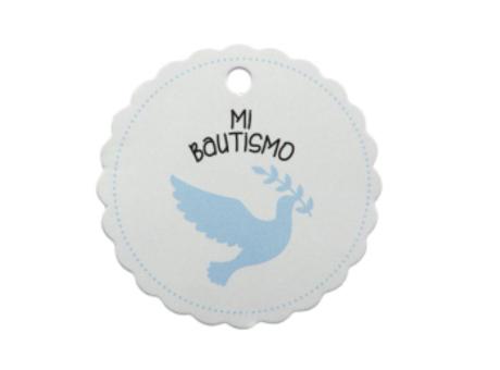 ETIQUETA MI BAUTISMO 10P (6.5CM) BLANCO