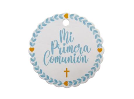 ETIQUETA MI PRIMERA COMUNION 10P (6.5CM) BLANCO