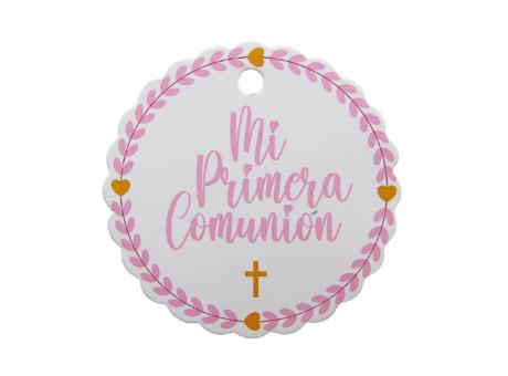 ETIQUETA MI PRIMERA COMUNION 10P (6.5CM) BLANCO