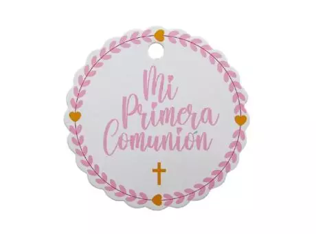 Imagen miniatura de ETIQUETA MI PRIMERA COMUNION 10P (6.5CM) BLANCO