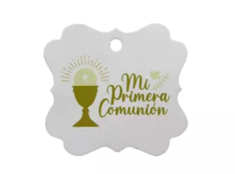 ETIQUETA MI PRIMERA COMUNION 10P (6.5X6CM) BLANCO