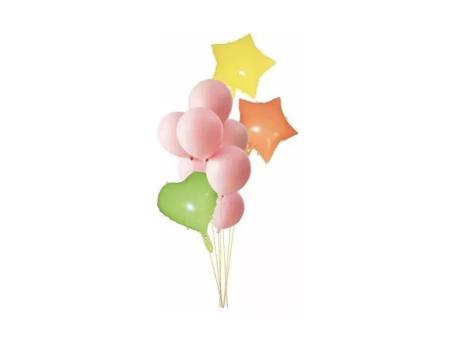 GLOBOS SET PASTEL SURT ROSA JU1 X10