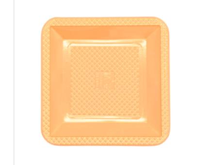 PLATO FORFEST FORFEST  CUADRADO 15CM NARANJA CANDYX50 PQYLA-15