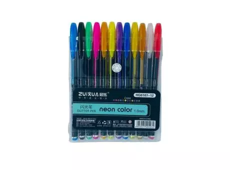 Imagen miniatura de SET LAPICERO 12 PIEZAS NEON HG6107-12
