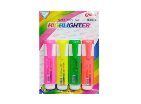 SET MARCADOR FLUOR 4 PZS G-3307-XK-W