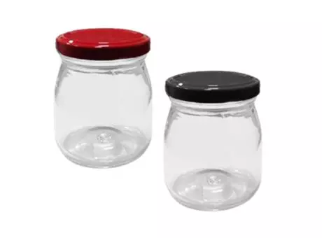 FRASCO DE VIDRIO 150ML (TAPA NEGRO/ROJO) E-5260A