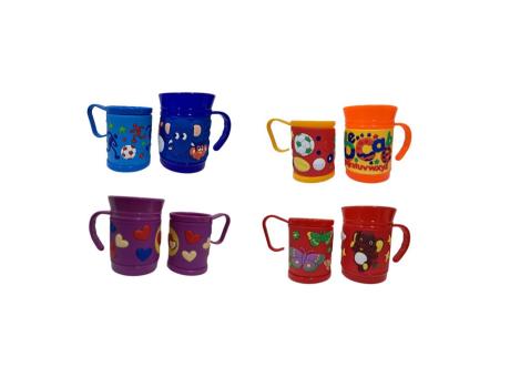 Imagen de SET VASO PLASTICO INFANTIL 2 PZS CP-400-2PC