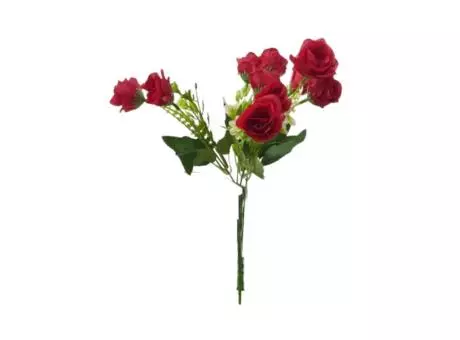 FLOR ARTIFICIAL ROSA (30CM) ROJO