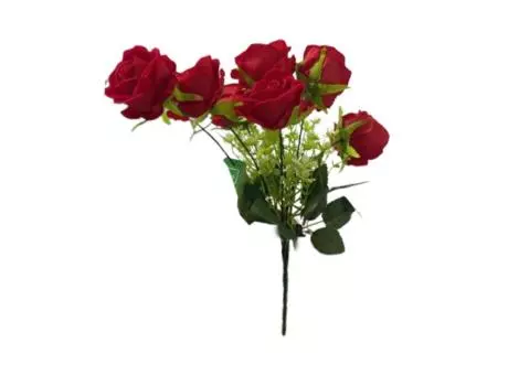 FLOR ARTIFICIAL ROSA (37CM) ROJO 1