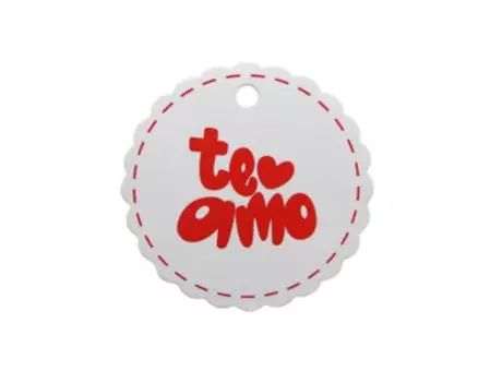 ETIQUETA TE AMO 10P (6.5CM) BLANCO