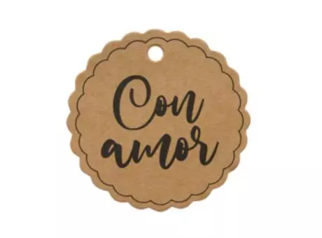 Imagen miniatura de ETIQUETA CON AMOR 10P (6.5CM) NATURAL