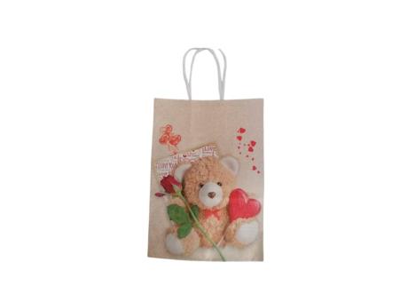 BOLSA PAPEL PELUCHE OSO 12P (27X21X11CM)